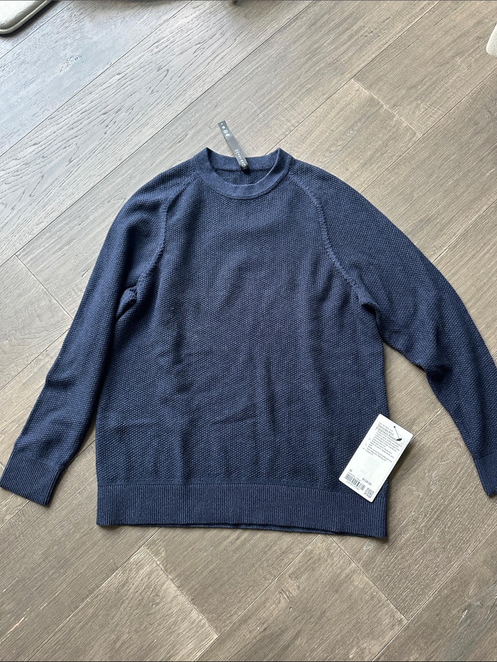 Men's Lululemon Navy Textured Crewneck Sweater